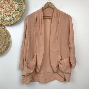Chaser silk peach colored kimono